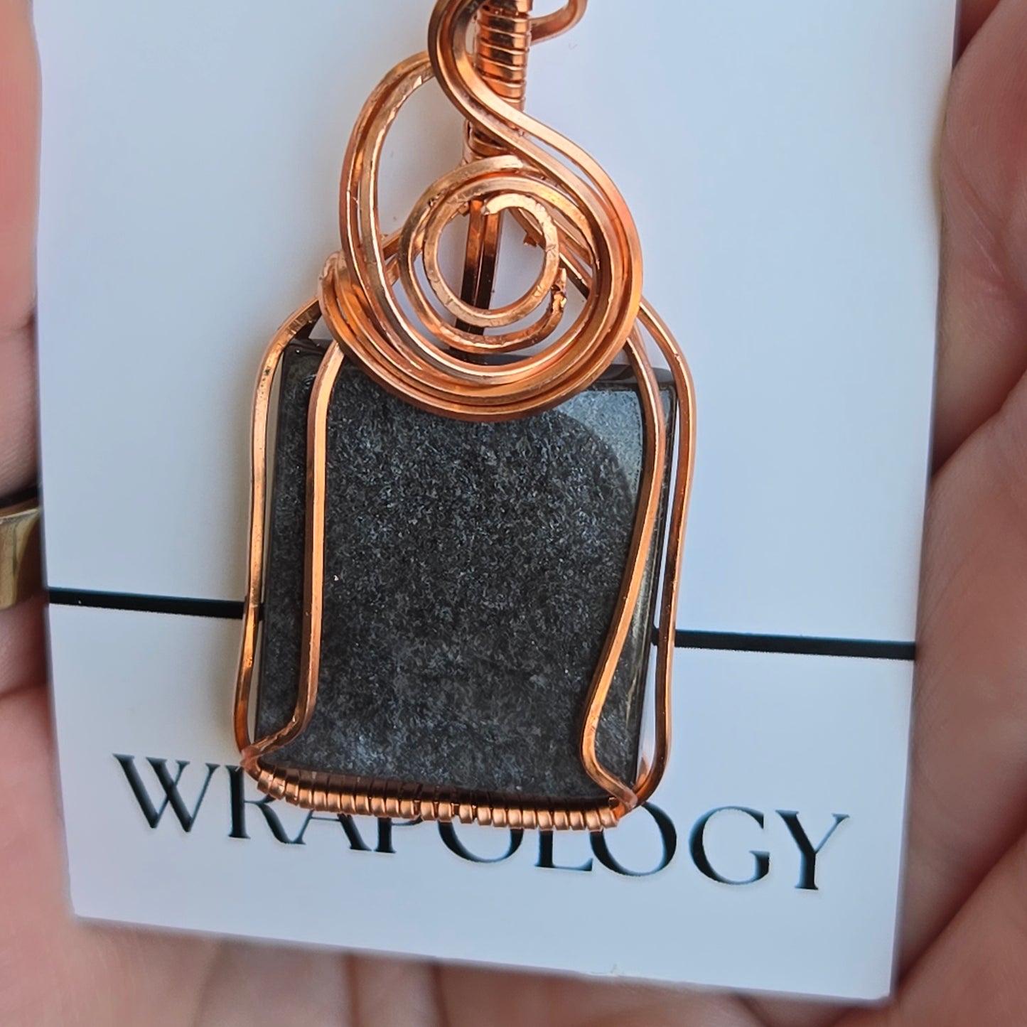 Silver Sheen Obsidian Pendant 1635
