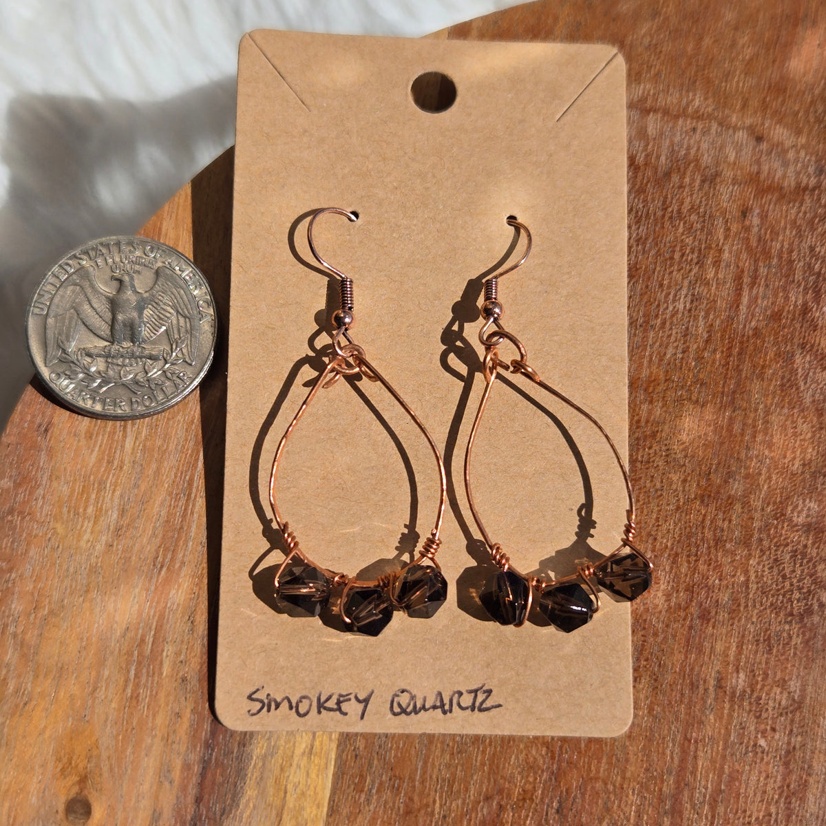 Smokey Quartz Earrings 1069