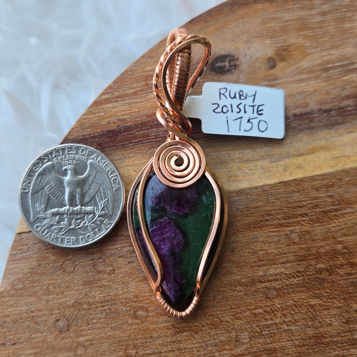 Ruby Zoisite Pendant 1750