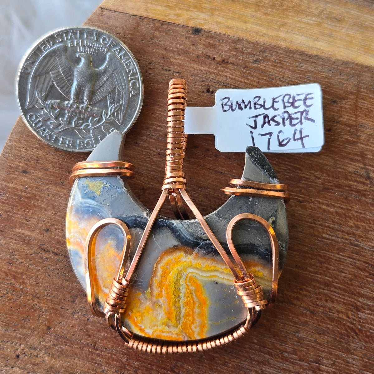 Bumblebee Jasper Pendant 1764