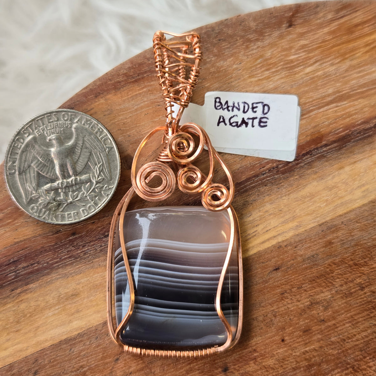 Banded Agate Pendant 1783