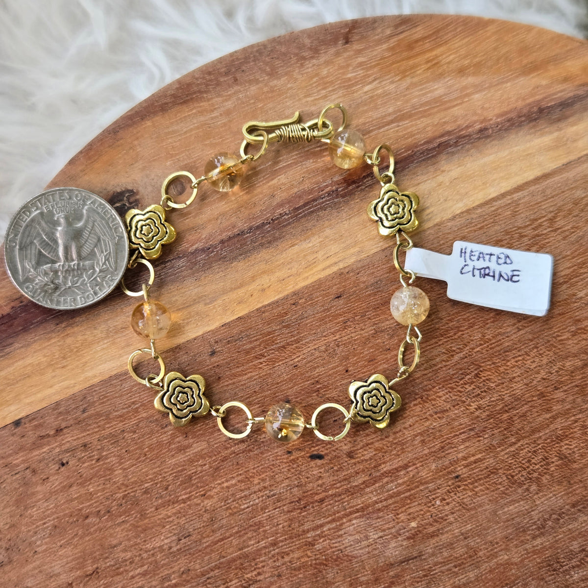 Heated Citrine Bracelet 1785