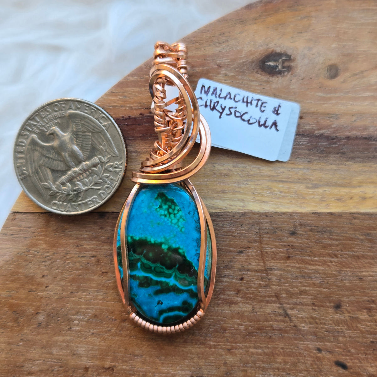Malachite & Chrysocolla Pendant 1795
