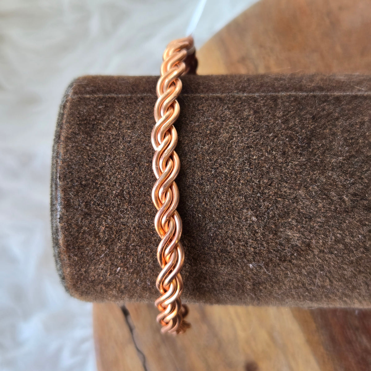 6" Copper Woven Bracelet 1828