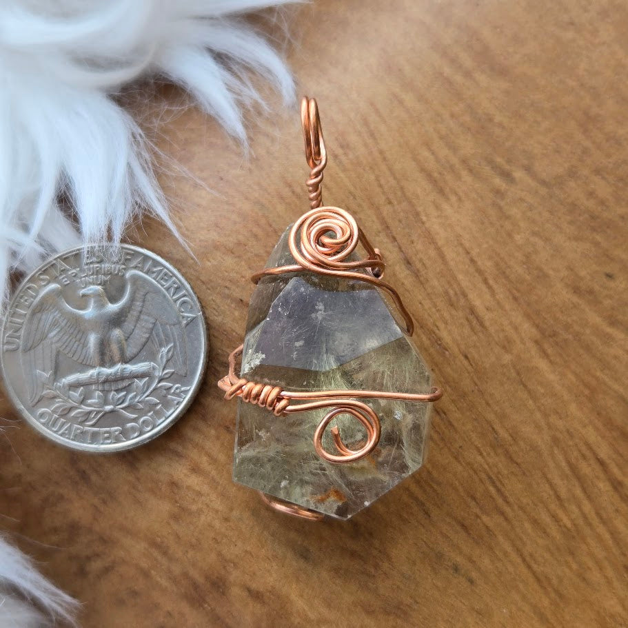 Rutilated Quartz Pendant 1019