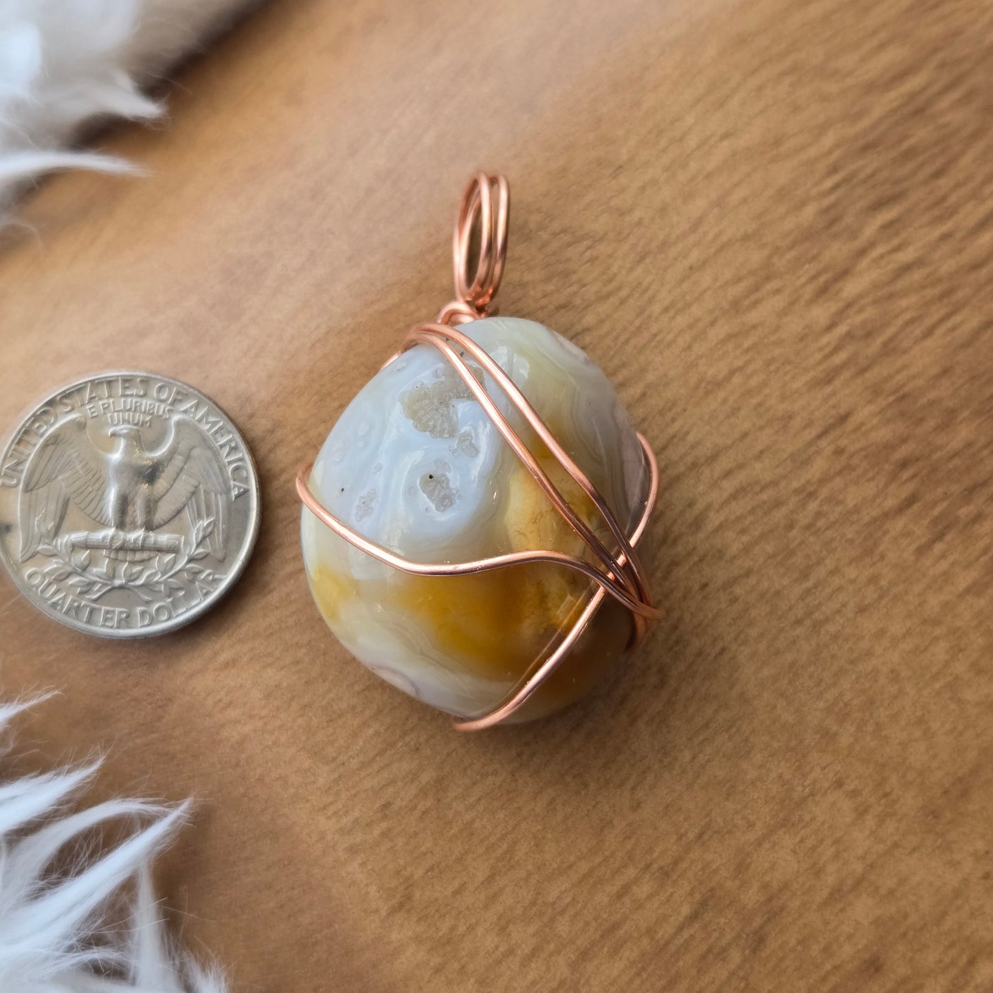 Carnelian Flower Agate Pendant 1039