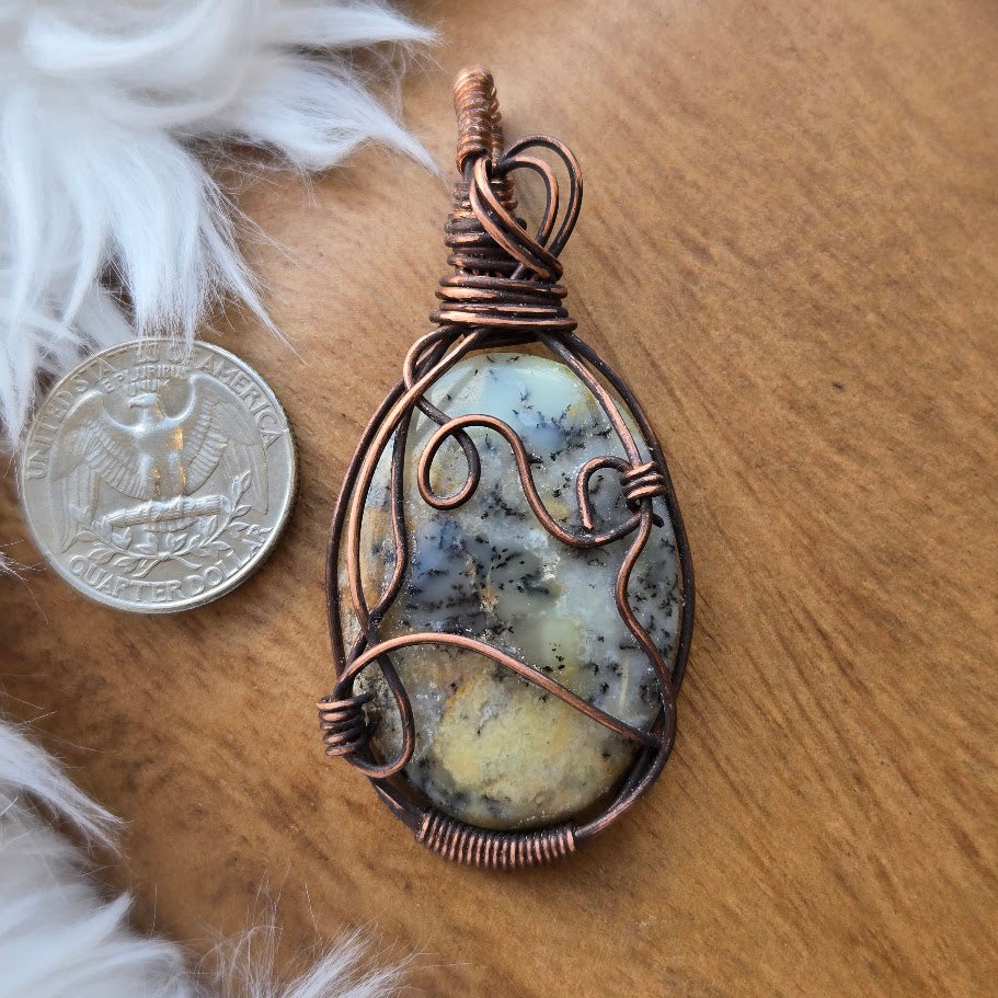 Dendritic Agate Pendant 1028