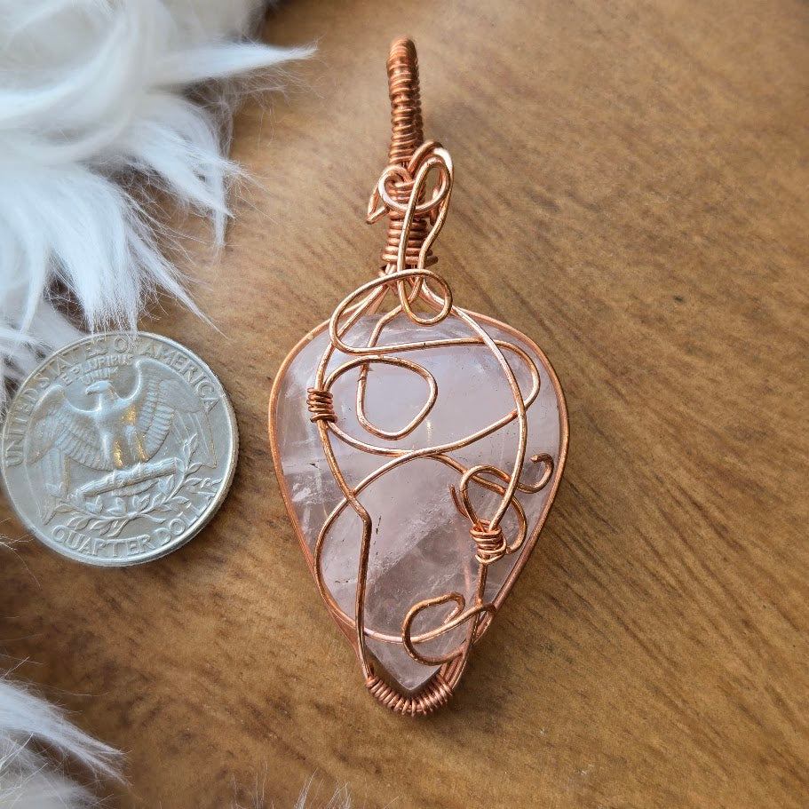 Rose Quartz Pendant 1035