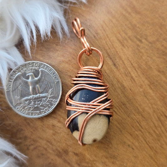 Blue Amber Pendant 938