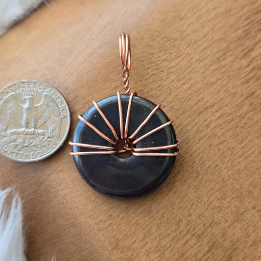 Hematite Disk Pendant 903