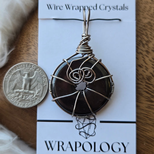 Hematite Disk Pendant 905
