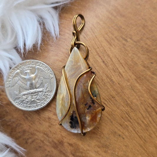 Dendridic Plume Agate Pendant 963