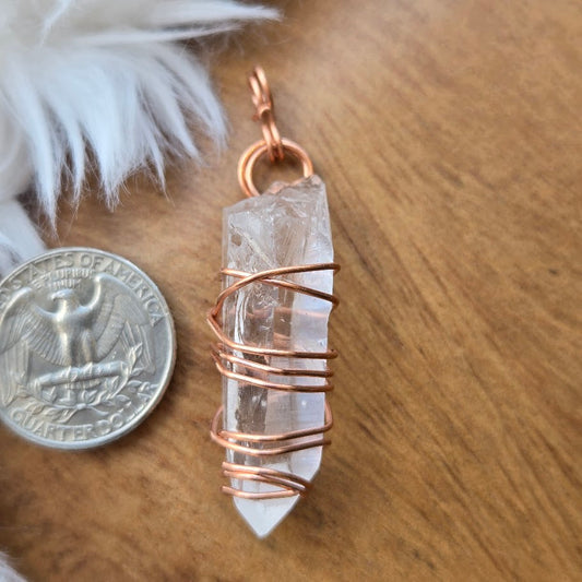 Lemurian Quartz Pendant 971