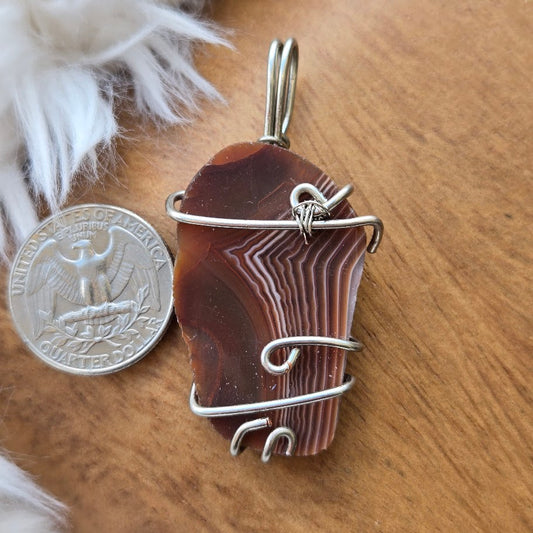 Red Agate Pendant 977