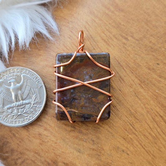 Red Moss Agate Pendant 985