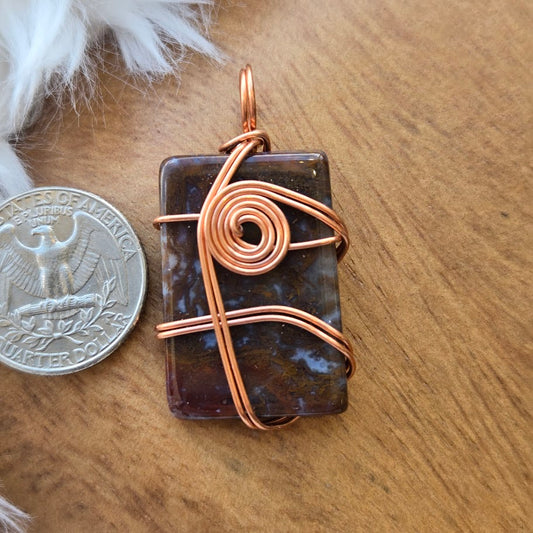 Red Moss Agate Pendant 987
