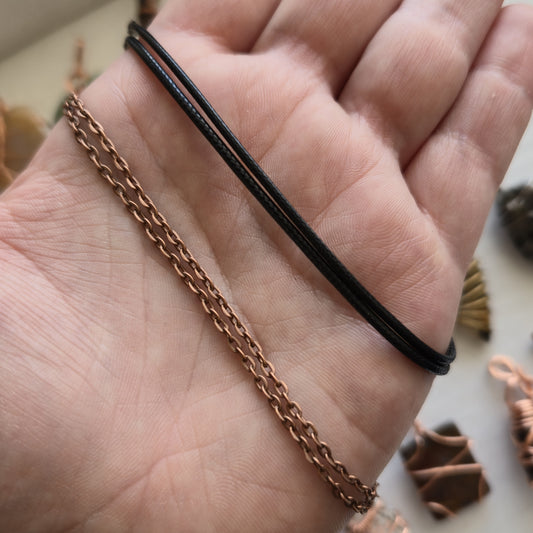 Chain or Wax Cord for Pendants