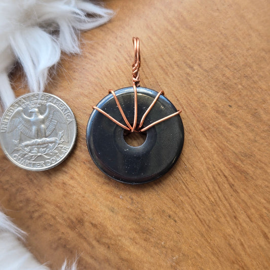 Hematite Disk Pendant 901