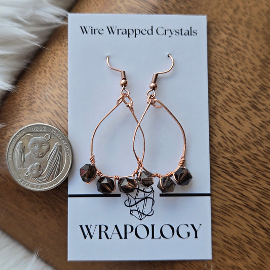 Smokey Quartz Earrings 1069