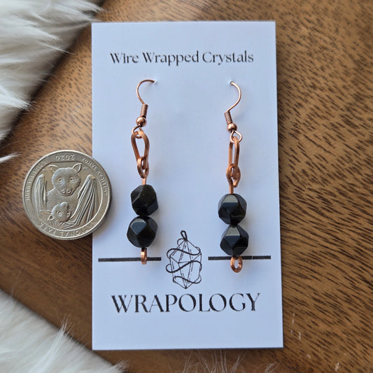 Gold Sheen Obsidian Earrings 1068