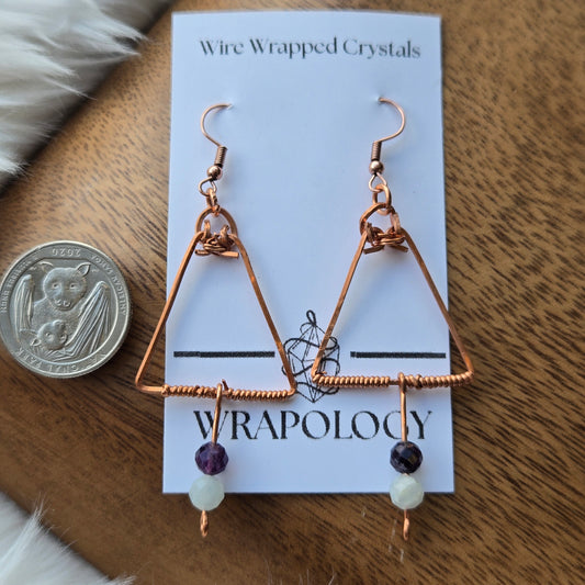 Fluorite and Aquamarine Earrings 1065