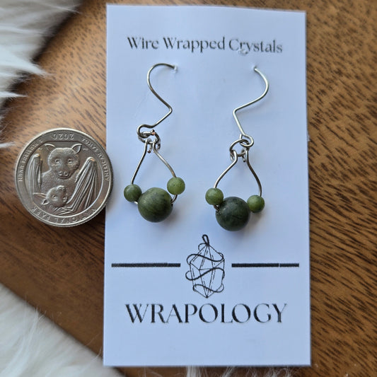 Nephrite Jade Earrings 1059