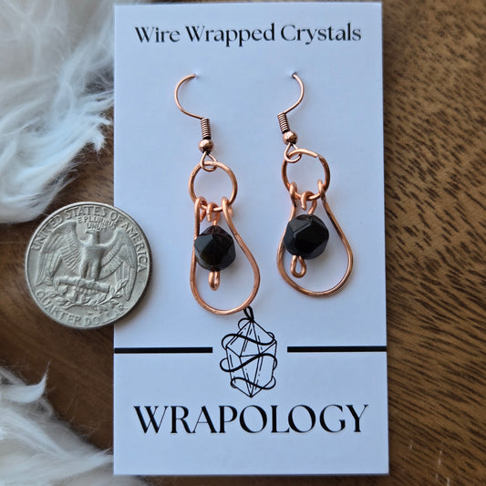 Gold Sheen Obsidian Earrings 1058