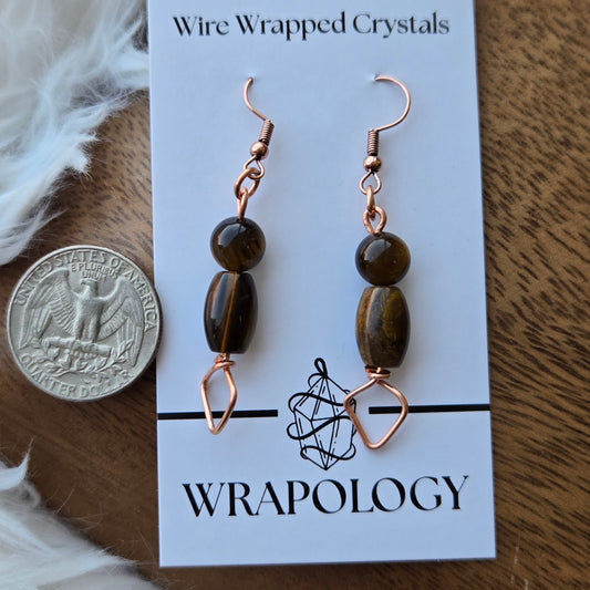 Tiger's Eye Earrings 1056