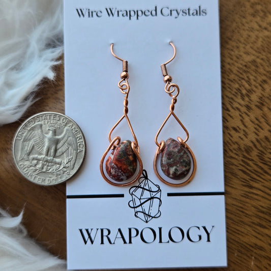 Leopardskin Jasper Earrings 1055