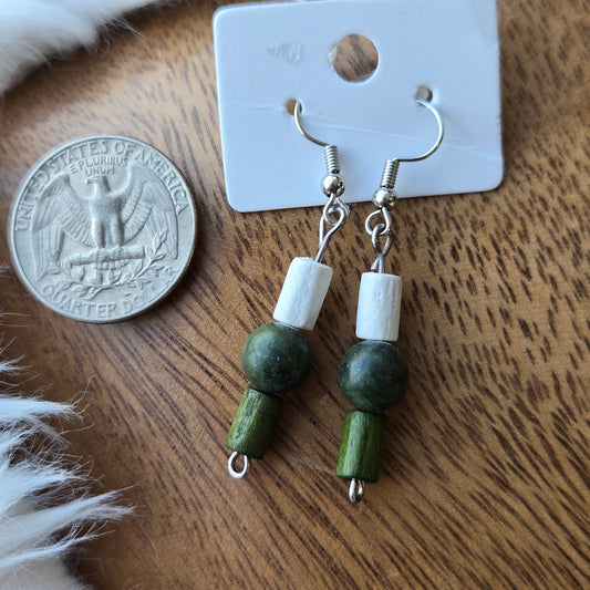 Nephrite Jade Earrings 1082