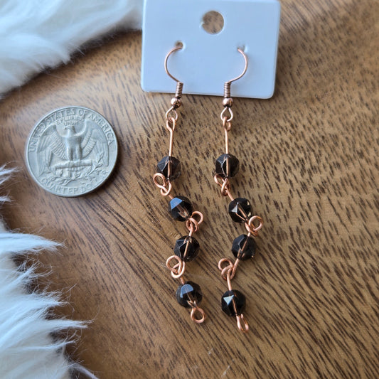 Smokey Quartz Earrings 1085