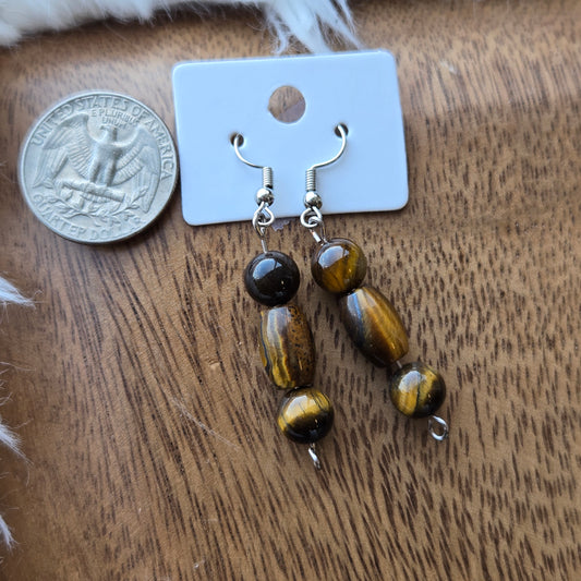 Tiger's Eye Earrings 1081