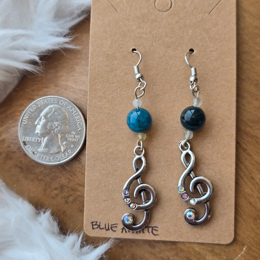 Blue Apatite Earrings 1163
