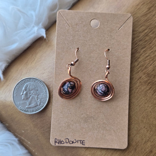 Rhodonite Earrings 1170