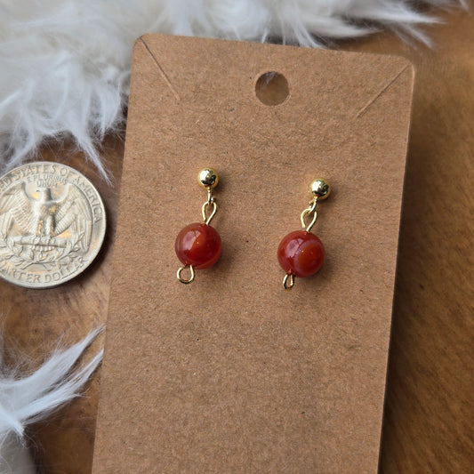 Heated Carnelian Earrings 1186