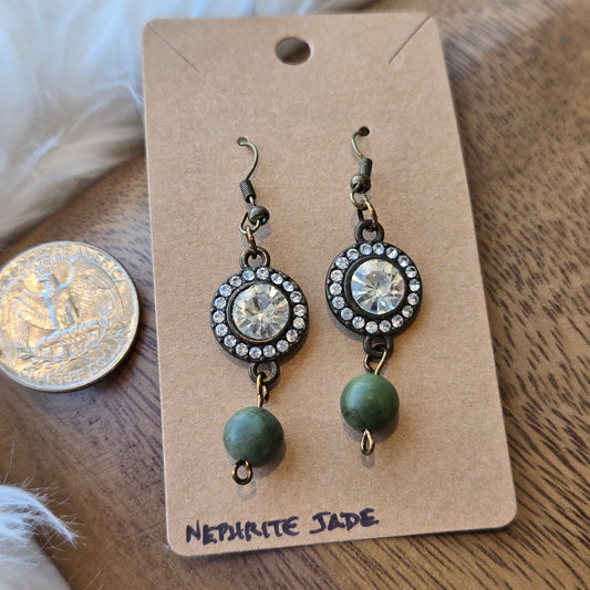 Nephrite Jade Earrings 1193