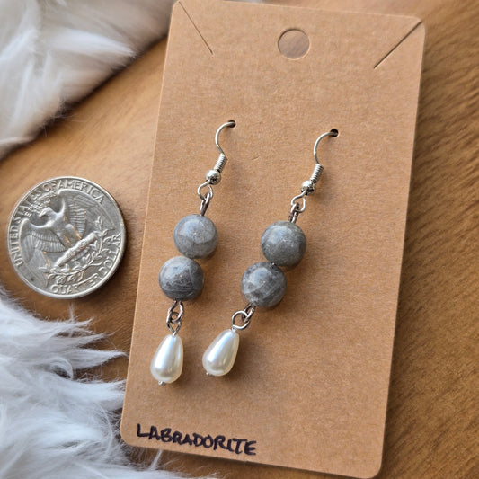 Double Labradorite Earrings 1202