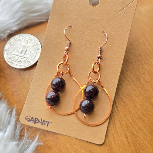 Double Garnet Earrings 1212