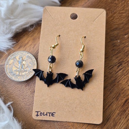 Iolite with Bats Earrings 1235