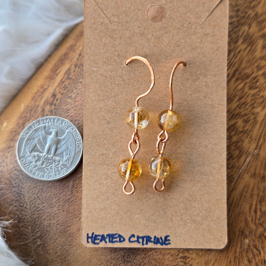 Heated Citrine Earrings 1303