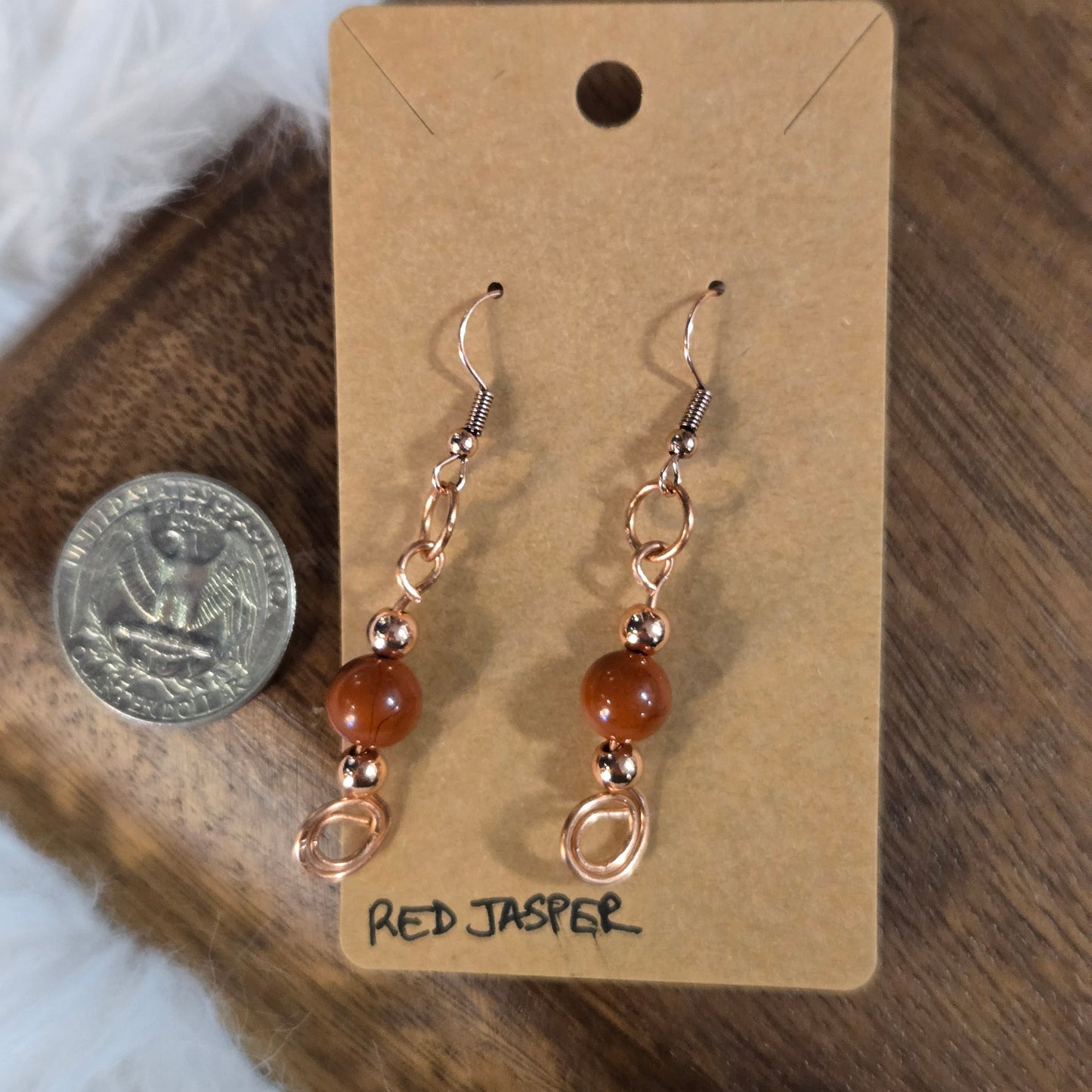 Red Jasper Swirls Earrings 1329