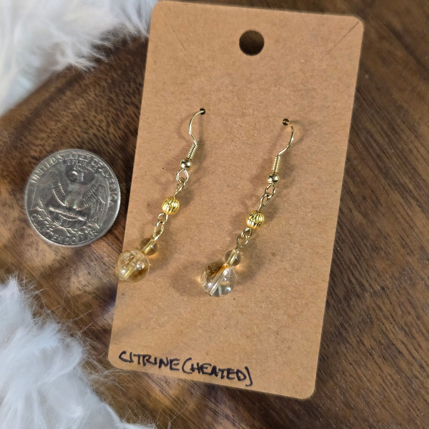 Heated Citrine Earrings 1325