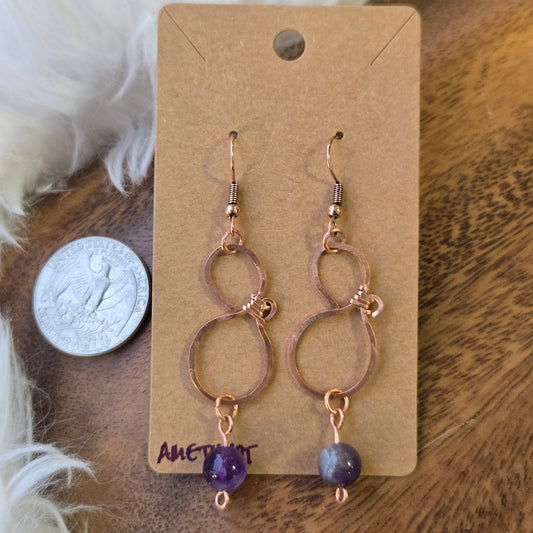 Amethyst Figure 8 Earrings 1349