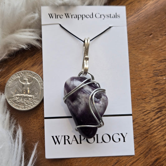 Chevron Amethyst Pendant 1407