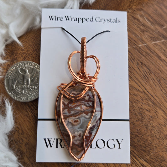 Crazy Lace Agate Pendant 1433