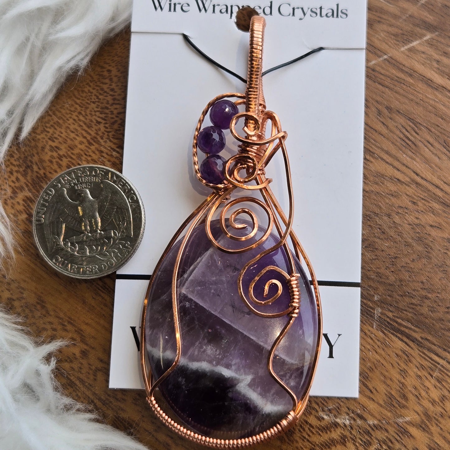 Amethyst w/Amethyst Beads Pendant 1439