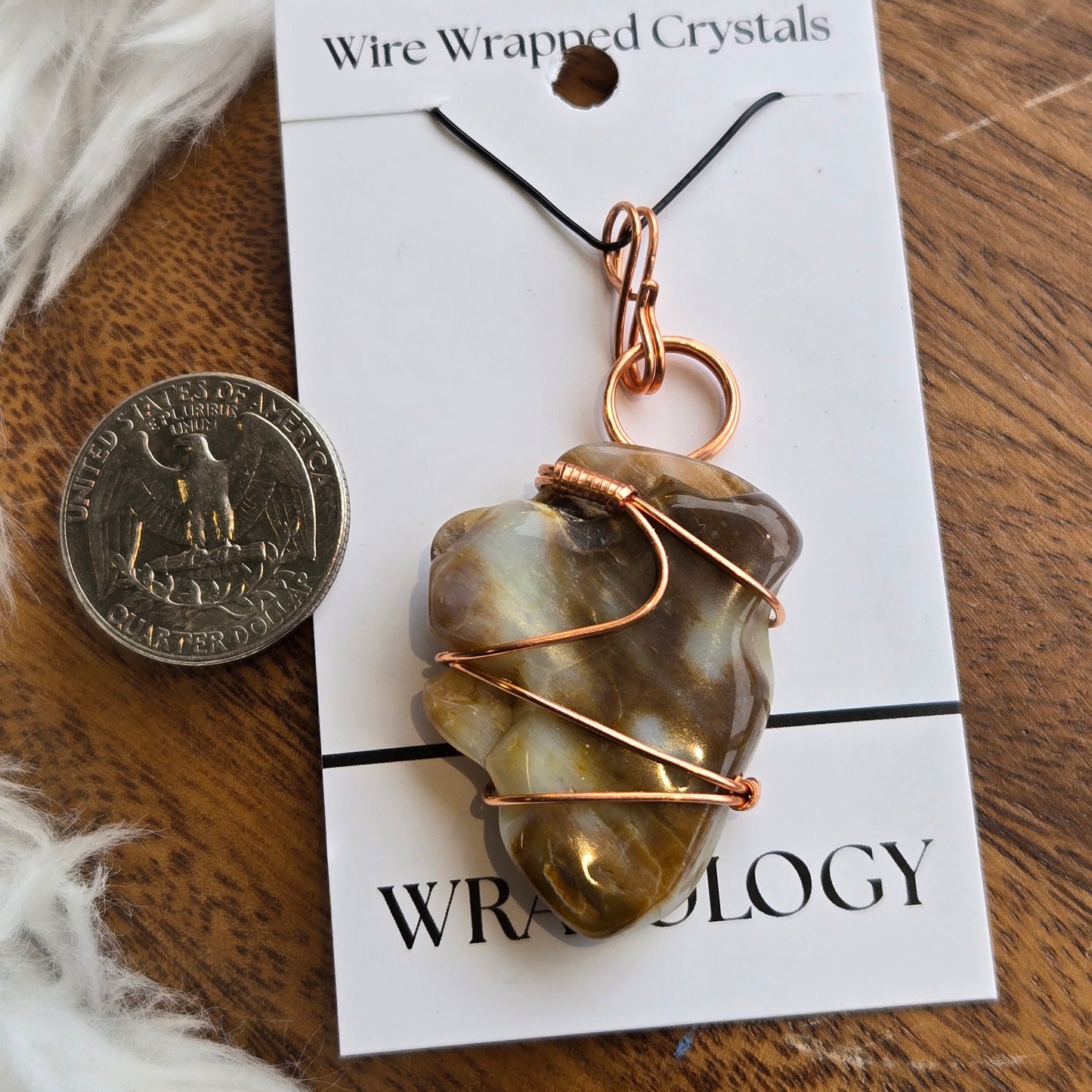 Petrified Wood Pendant 1438