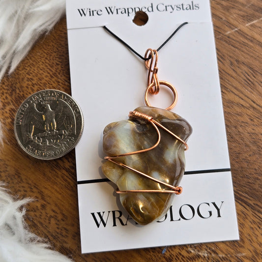 Petrified Wood Pendant 1438