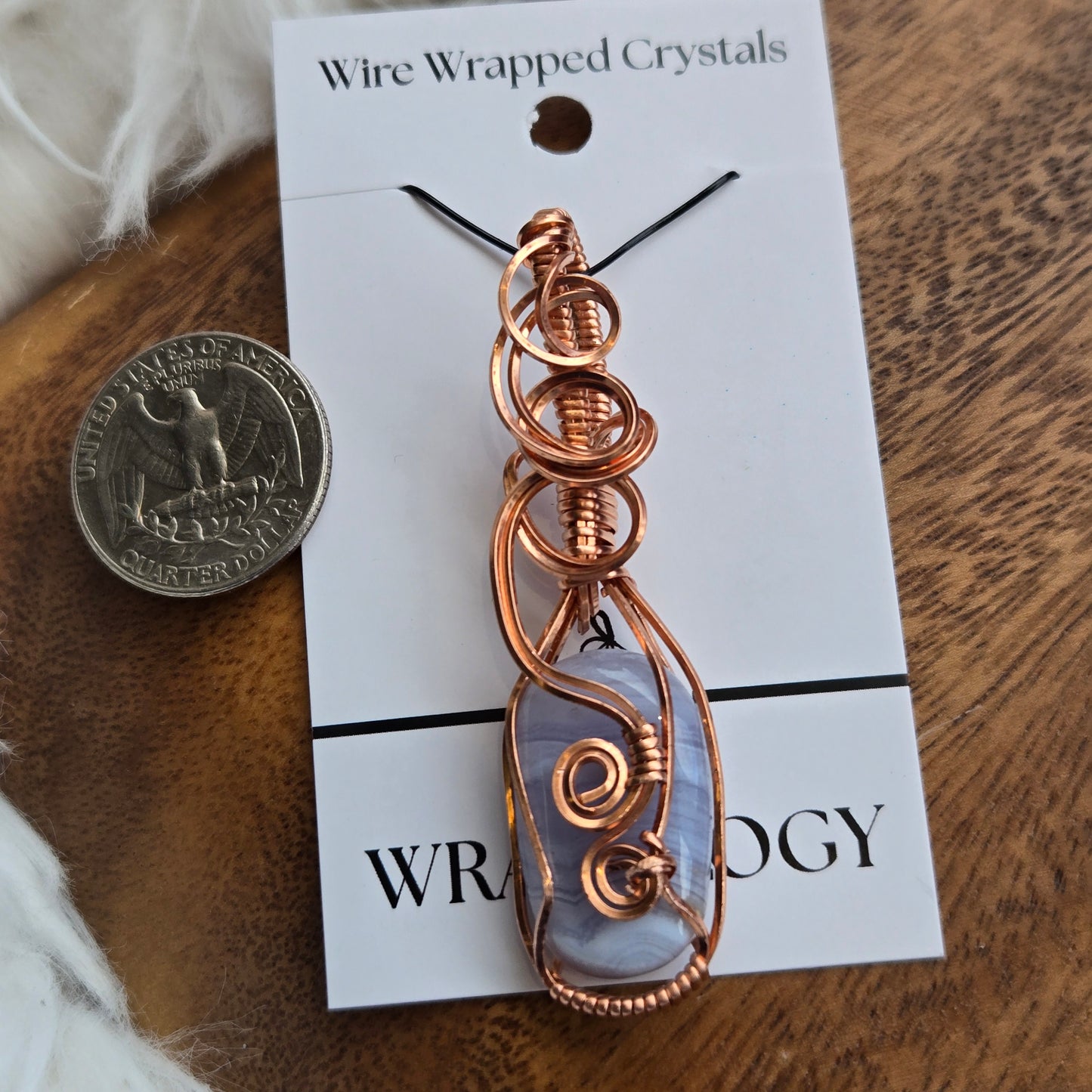Blue Lace Agate Pendant 1456