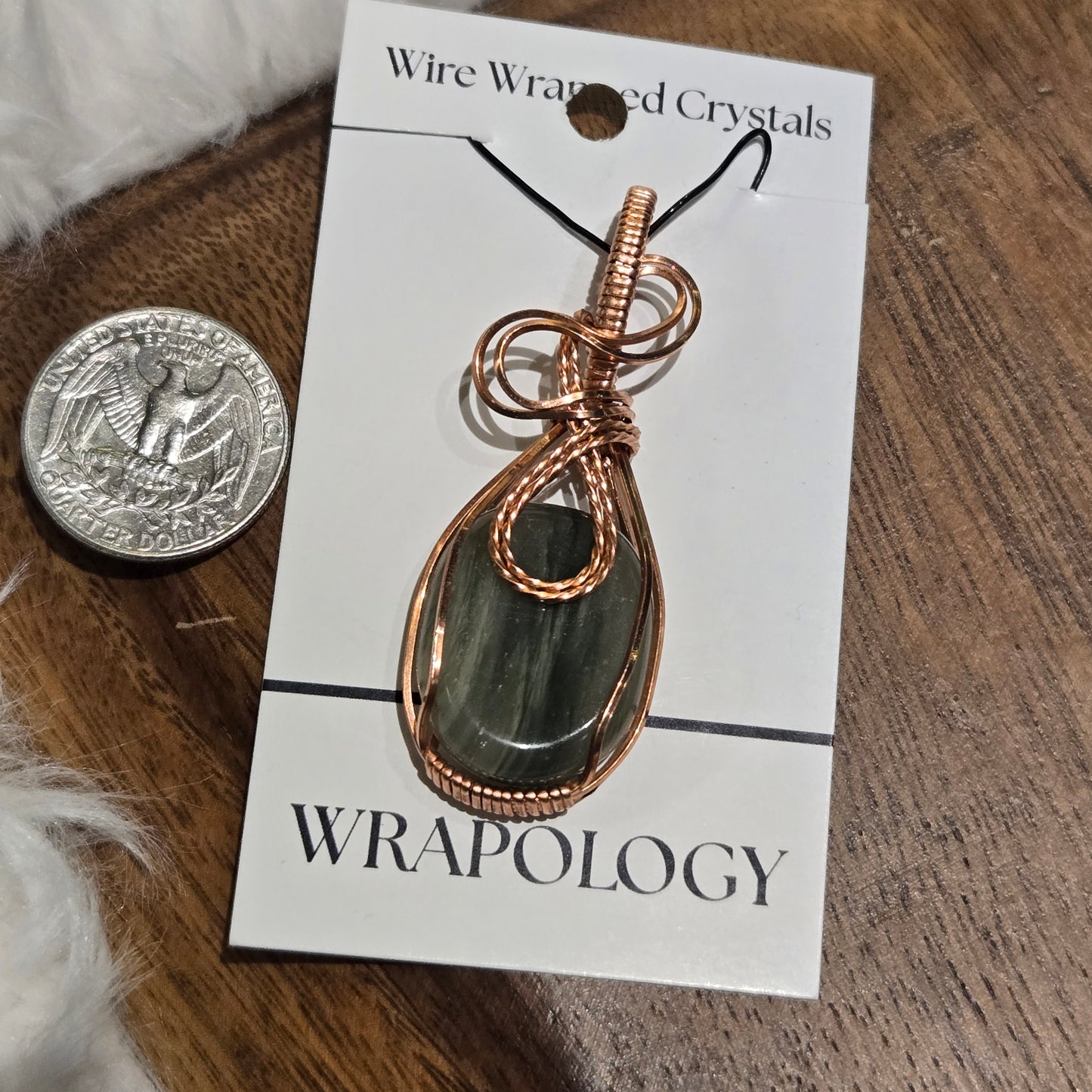 Green Hair Jasper Pendant 1480